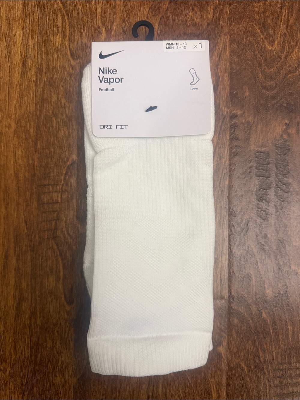 Nike White Vapor Dri-FIT Crew Athletic Socks (Men)